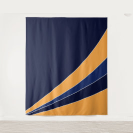 Tapete De Parede Padrão de Forma Amarelo e Azul