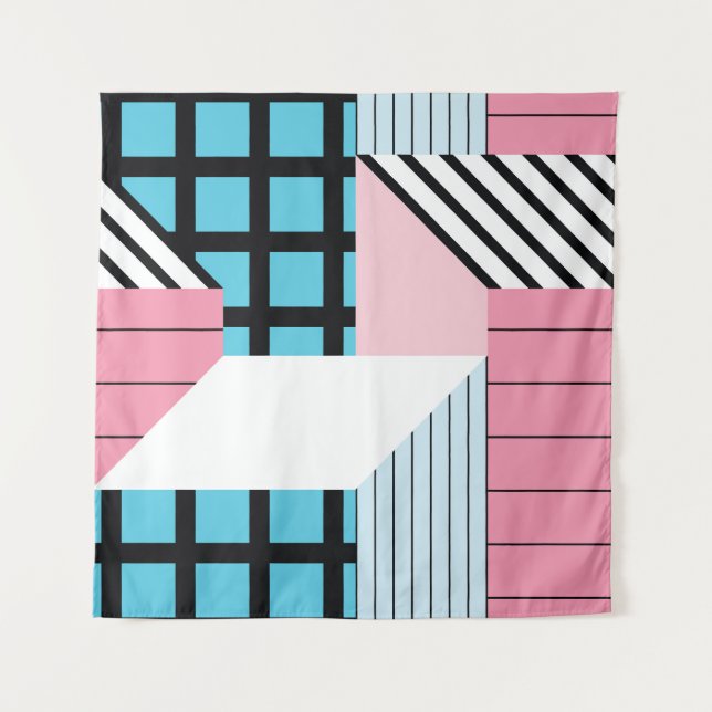 Tapete De Parede Padrão de Formas Geométricas Ininterruptas. (Frente)