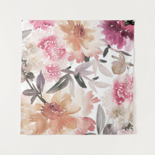 Tapete De Parede Padrão de fundo floral de aquarelas,flor,arte,flo