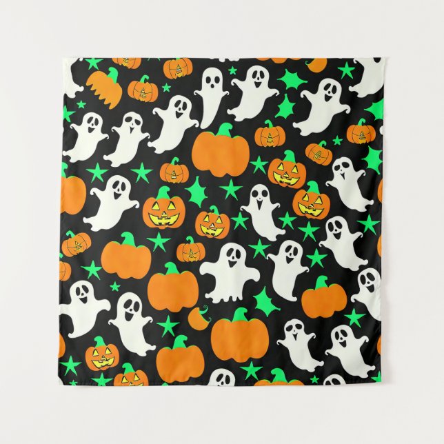 Tapete De Parede Padrão de Halloween (Frente)