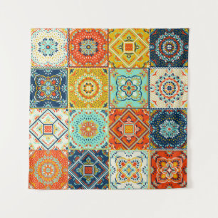 Tapete De Parede Padrão de ilustração do mosaico do azulejo marroqu