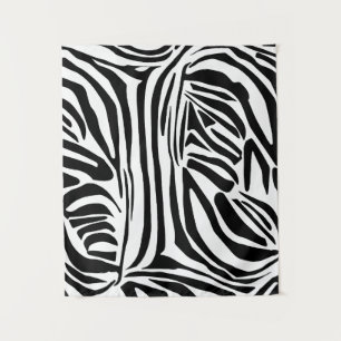 Tapete De Parede Padrão de Impressão de Zebra Preto e Branco Ousado