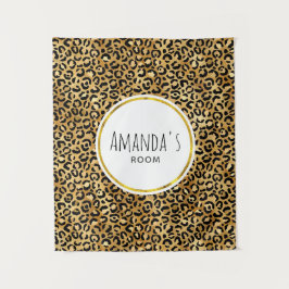 Tapete De Parede Padrão de Impressão Leopard Selvagem e Exótica