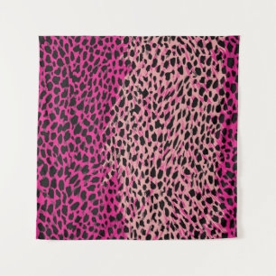 Tapete De Parede Padrão de leopardo rosa, animal têxtil, backgrogue