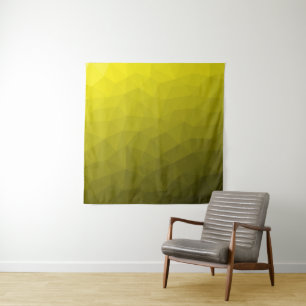 Tapete De Parede Padrão de malha geométrica com gradiente amarelo