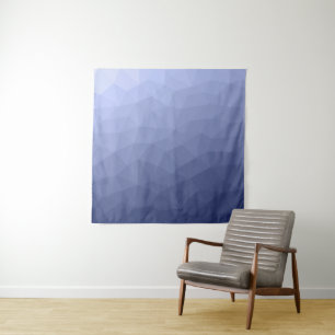 Tapete De Parede Padrão de malha geométrica gradiente Azul Cinza