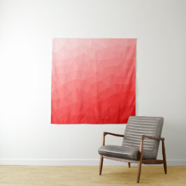 Tapete De Parede Padrão de malha geométrica gradiente vermelho