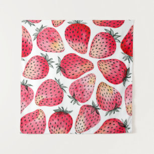 Tapete De Parede Padrão de morangos aquosos.