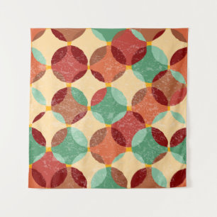 Tapete De Parede Padrão de mosaico circular, ilustração geométrica.
