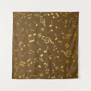 Tapete De Parede Padrão de notas de música