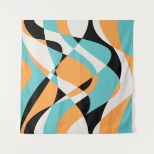 Tapete De Parede Padrão de ondas de abstrato sem costura. Bonito se