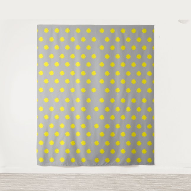 Tapete De Parede Padrão de Pontos Polca Sunny Splatter (Frente)