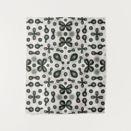 Tapete De Parede Padrão De Química na moda Em Preto E Branco