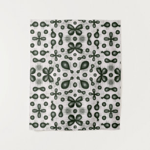 Tapete De Parede Padrão De Química na moda Em Preto E Branco