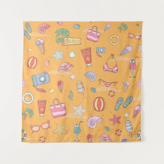 Tapete De Parede Padrão de Verão (Frente)