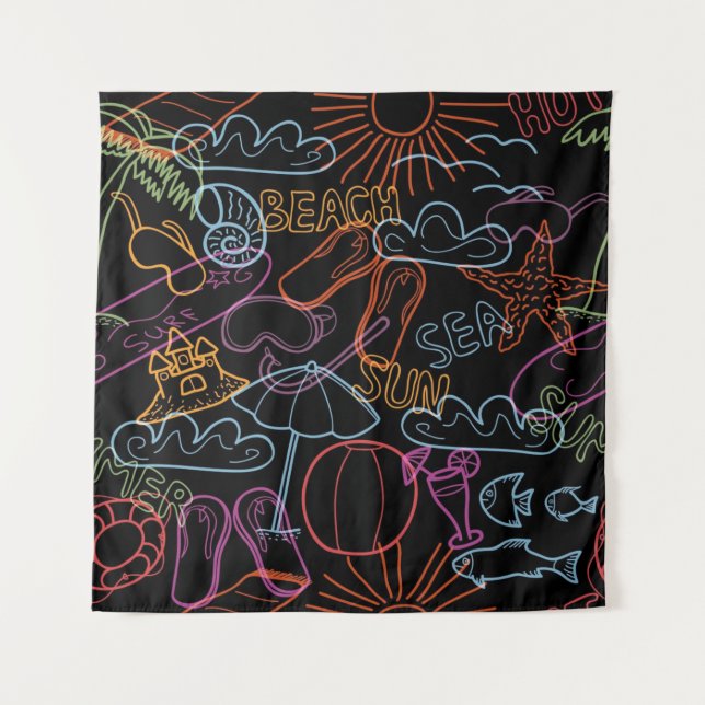 Tapete De Parede Padrão de Verão (Frente)