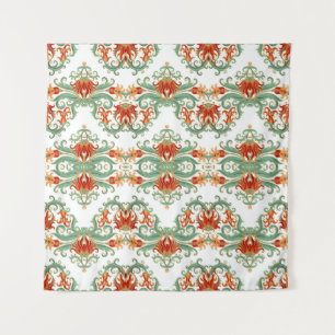 Tapete De Parede Padrão decorativo sem costura com fluxo vermelho