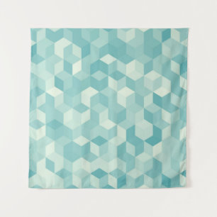 Tapete De Parede Padrão descontínuo azul-claro hexagonal