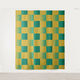 Tapete De Parede Padrão elegante em verde e ouro