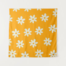 Padrão Flor Simples Floral Branco Retroativo