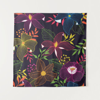 Tapete De Parede Padrão floral contínuo e elegante, design artístic