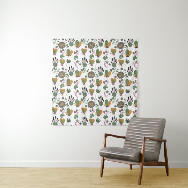Tapete De Parede Padrão Floral Fofo (In Situ)