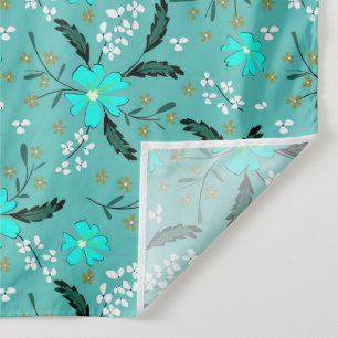 Tapete De Parede Padrão floral monocromático neon.