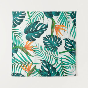 Tapete De Parede Padrão floral sem costura com folhas. dorso tropi