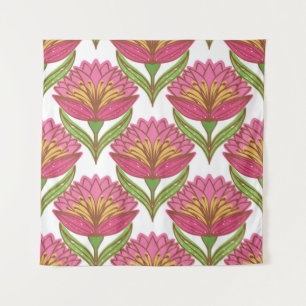 Tapete De Parede Padrão floral sem soldadura. Flores vermelhas bri