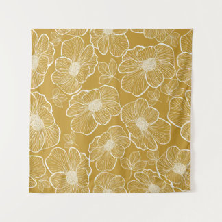 Tapete De Parede Padrão floral uniforme de abstrato. Grupo de trás
