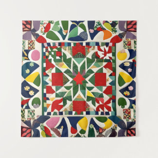 Tapete De Parede Padrão folclórico multicolor