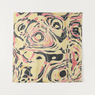 Tapete De Parede padrão geo de linha abstrato, design topográfico.