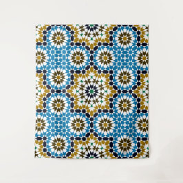 Tapete De Parede Padrão Geométrico Boho Tradicional Mosaico Marroqu