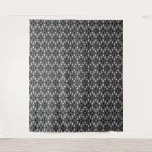 Tapete De Parede padrão geométrico fino preto e branco cinza