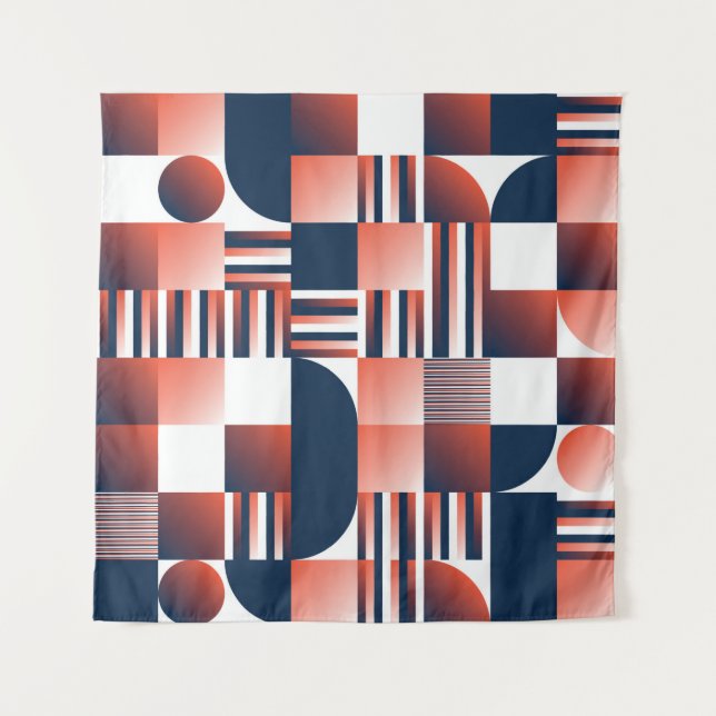 Tapete De Parede Padrão geométrico uniforme moderno (Frente)