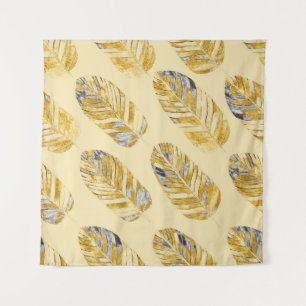 Tapete De Parede Padrão Moderno das Folhas Tropicais de Aquarela