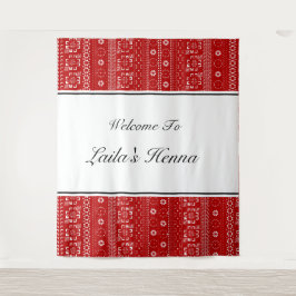 Tapete De Parede Padrão Palestiniano Henna Photobooth Backdrop