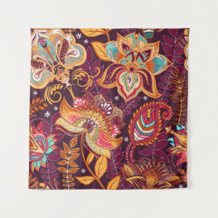 Tapete De Parede Padrão perfeito brilhante no estilo paisley. Colo