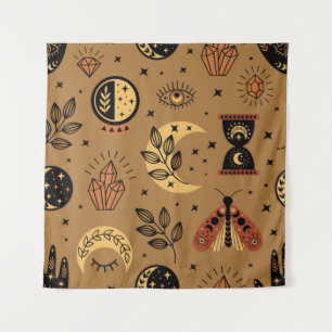 Tapete De Parede padrão sem costura com elementos mágicos