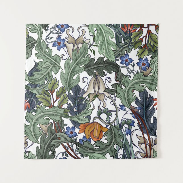 Tapete De Parede Padrão sem costura com flores no estilo de deco de (Frente)