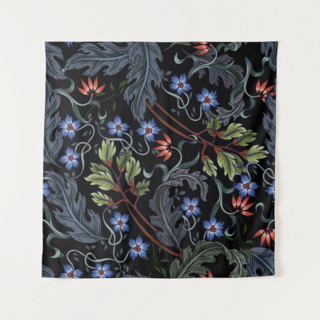 Tapete De Parede Padrão sem costura com flores no estilo de deco de (Frente)