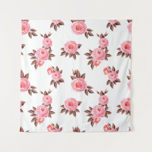 Tapete De Parede Padrão sem costura com inglês rosesbelto, preto