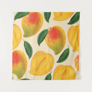 Tapete De Parede Padrão sem costura da Fruta de Mango
