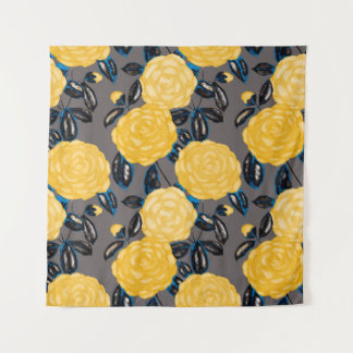 Tapete De Parede Padrão sem costura de aquarelas com flores de camé