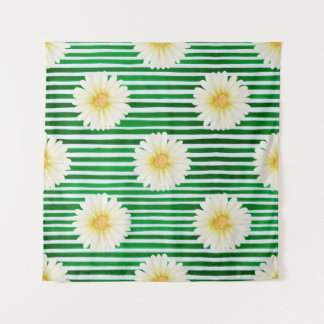 Tapete De Parede Padrão sem costura de aquarelas e faixas verdes, c