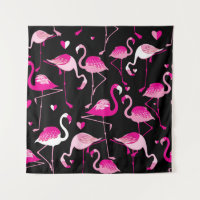 Padrão sem costura de flamingos cor-de-rosa em uma