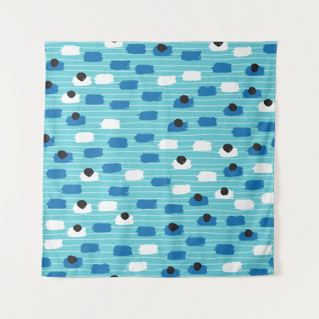 Tapete De Parede Padrão sem costura do curso do pincel, desenhado à (Frente)