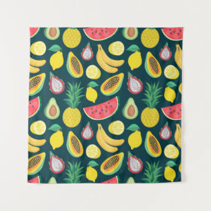 Tapete De Parede padrão sem descontinuidades da fruta tropical
