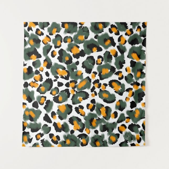 Tapete De Parede Padrão sem falhas de impressão leopardo (Frente)