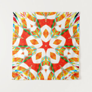 Tapete De Parede Padrão simétrico colorido, azulejo cerâmico